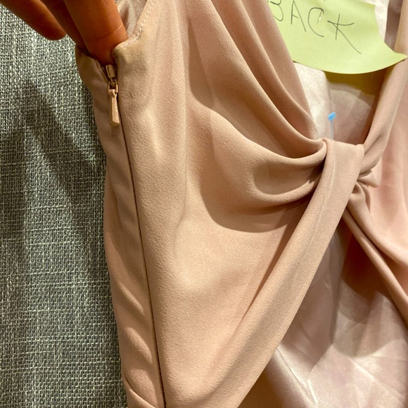 Theia Dress Size 2 Mermaid French Light Pink Trumpet Backless Stretch Formal - Picture 4 of 7